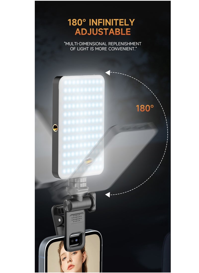 General Photography Fill Light 120 LED 3000mAh , Selfie Light USB Rechargeable for Photo  Video with Front Back Clip for Phones Laptops Makeup TikTok Stream  - Image 4