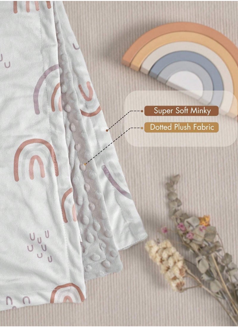 Bebiland Kids Baby Blanket Newborn Gifts, Soft Plush Blankets with Dotted Backing, Fleece Fabric Essentials for Unisex, Toddlers, Boys Girls 75x100cm  - Image 4