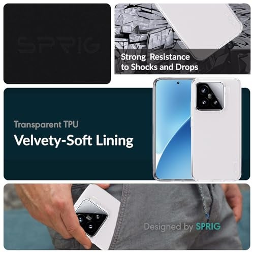 SPRIG Compatible with Xiaomi 15 FusionCrystal Back Cover Drop Tested Shock Proof Mobile Case for Men, Women, Boys and Girls with Camera Protection (Transparent) - Image 2
