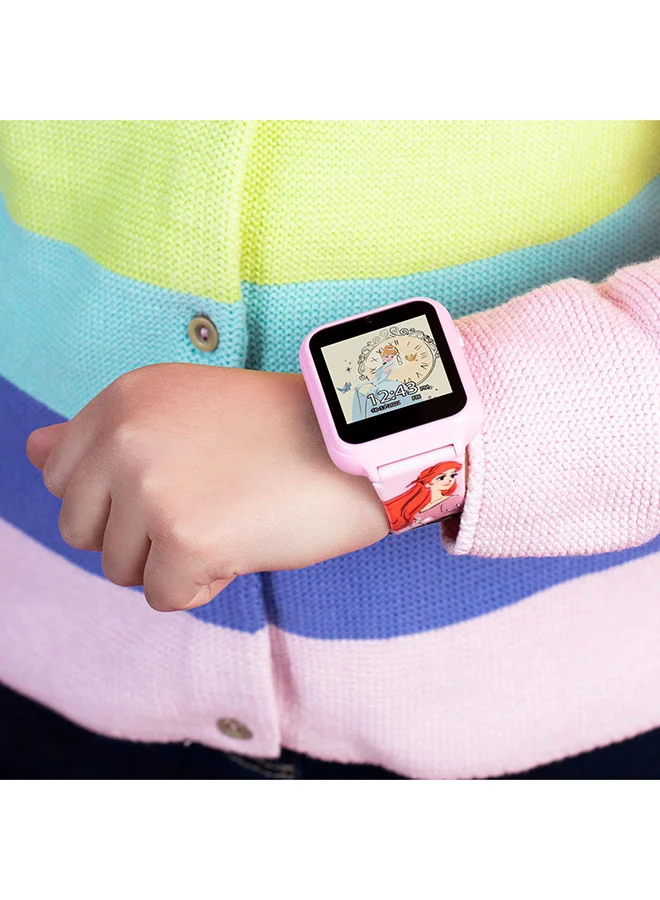 Disney Princess Disney Princess Girls Smart Watch Pink Silicone Strap, PN4395