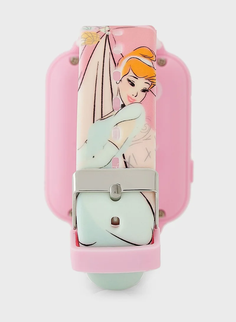 Disney Princess Disney Princess Girls Smart Watch Pink Silicone Strap, PN4395