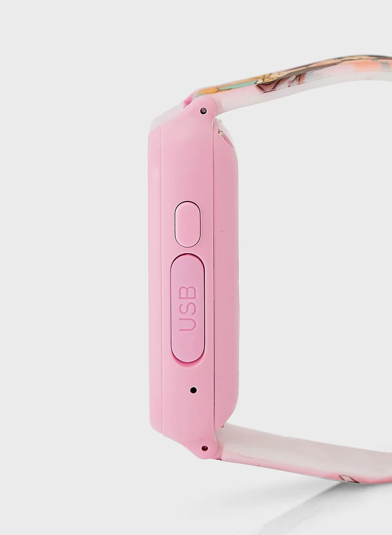 Disney Princess Disney Princess Girls Smart Watch Pink Silicone Strap, PN4395
