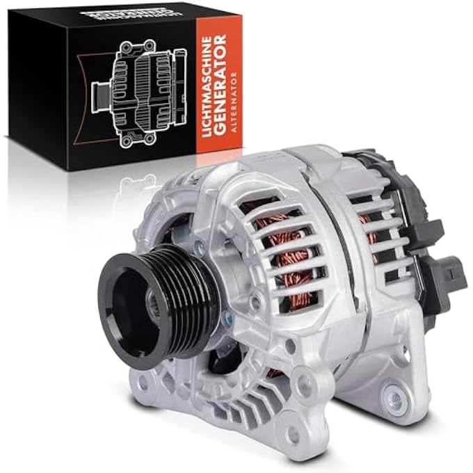 Frankberg Alternator Compatible with A3 8L1 1.6L 1.8L 1996-2003 Octa.via I 1U2 1.6L-2.0L 1996-2010 Bo.ra 1J2 1.6L-2.0L 1998-2013 Golf IV 1J1 1.4L-2.0L 1997 -2005 Replace# 0124315003 - Image 1