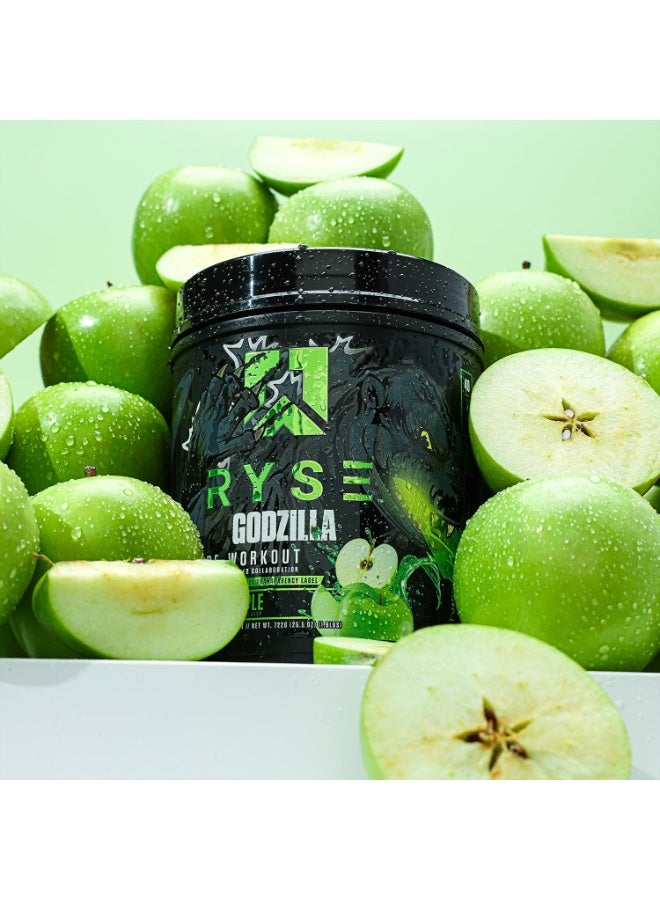 رايز مسحوق غودزيلا قبل التمرين بنكهة التفاح الأخضر، 1.66 رطل (40 غرام لكل حصة) - مزيج مشروب عالي الطاقة للتمرين مع الأحماض الأمينية ومزيج لتحسين الأداء - Image 5
