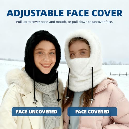 YESLIFE Winter Black Balaclava Ski Masks for Cold Weather, Fleece Thermal Face Mask, Neck Gaiters - Image 5