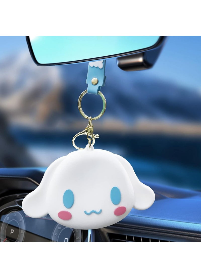 KASTWAVE Kawaii Coin Bag, Mini Pouch KeyChain, Small Wallet, Cartoon Animal Silicone Coin Purse with Zipper, Portable Wristlet Wallet, Anime Accessories for Girls Handbag Car Pendants, Cute Coin Purse - Image 4