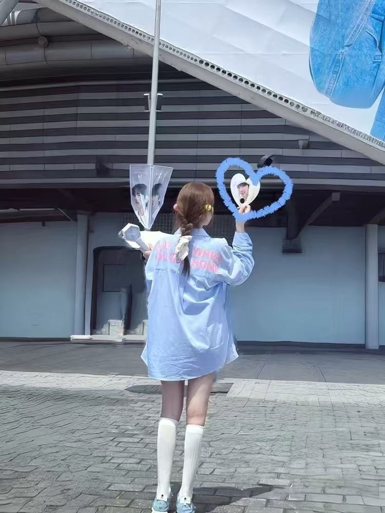 Korean Style Wear Unique Chic Shirt Blue And White Striped Shirt Spring And 2024 Loose Sunscreen Thin Coat - Image 3