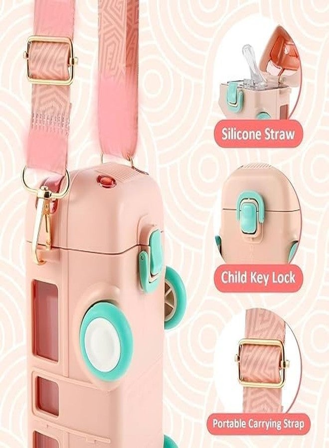 VAGMI Bus Water Bottle for Kids with Strap, Sipper, & Straw | Leakproof, Bpa Free with Sipper and Lock, 500 Ml| Car Water Bottle | Cute Bus Shaped Bottle for Kids - Image 2