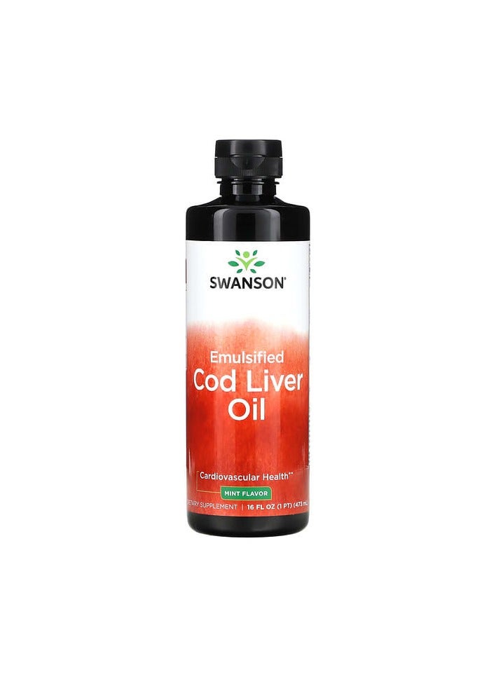 Emulsified Cod Liver Oil, Mint, 16 fl oz (473 ml)