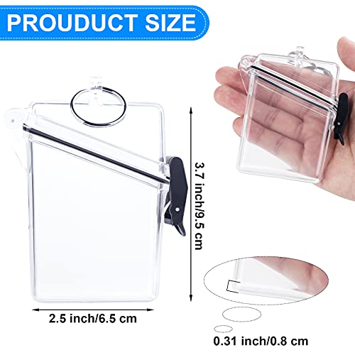 URATOT 4 Pack Waterproof Badge Holder Clear Safe Waterproof Card Holder with Lanyard for Cards, Coin and Money Heavy Duty Durable Locker Dry Box - Image 2
