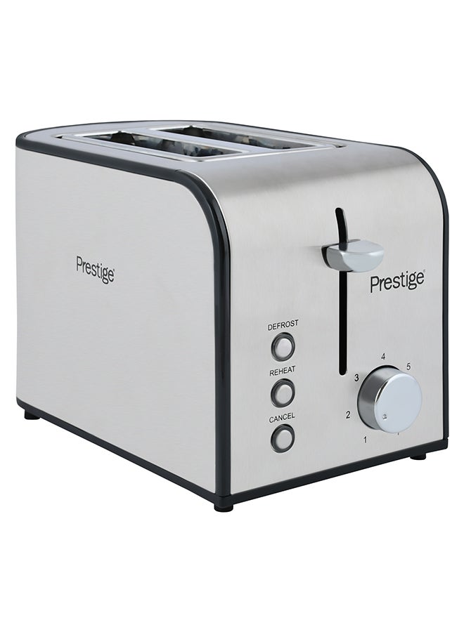 Prestige Stainless Steel Toaster 4 Slice | Extra Wide Slots for Toasting Bagels, Breads, Waffles & More 2 Slices 800 W PR54905 Silver/Black - Image 2