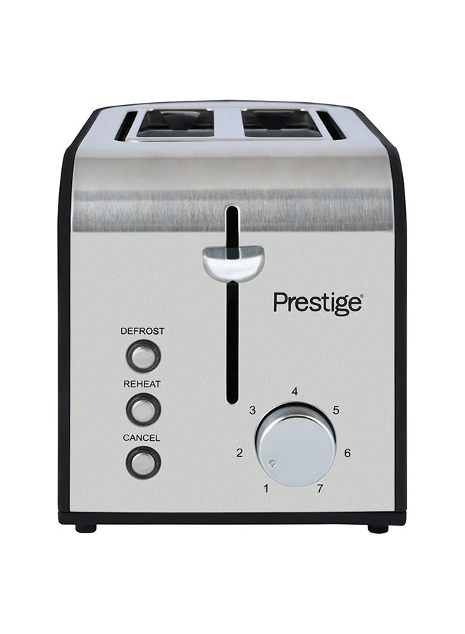 Prestige Stainless Steel Toaster 4 Slice | Extra Wide Slots for Toasting Bagels, Breads, Waffles & More 2 Slices 800 W PR54905 Silver/Black - Image 1