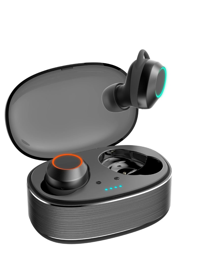 موديكس سماعات بلوتوث Moodix KI23K020 مع تحكم ذكي باللمس، أسود - Image 2