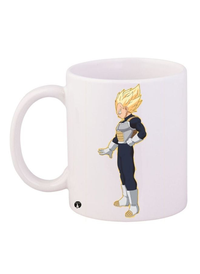 RYN Cartoon Printed Coffee Mug White/Black/Beige 11ounce