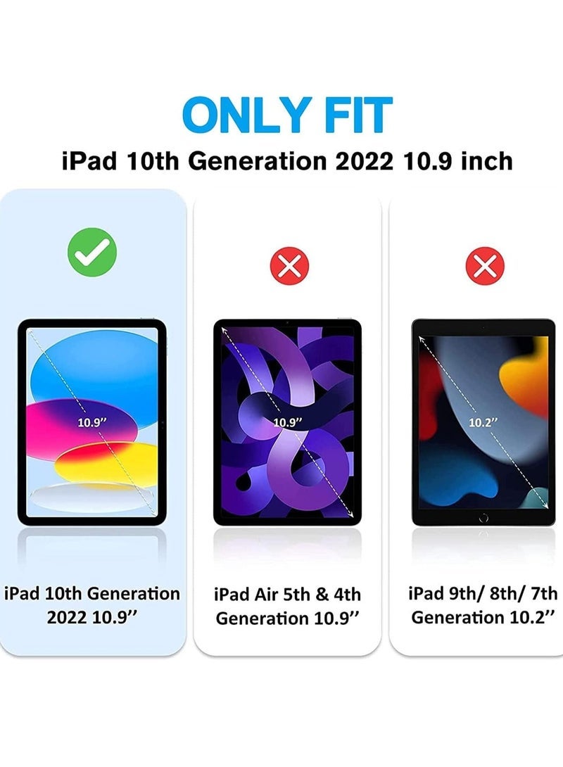 general Case for iPad 10th Generation 10.9inch 2022, Protective Rugged Kids Case with Pencil Holder, Shoulder Strap, Hand Strap, Kickstand, for Apple iPad 10th Gen -Raro Purple - Image 2