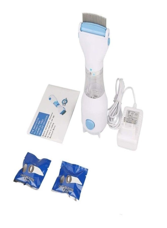 Wezone Electric Head Lice Comb – Chemical-Free Lice & Nits Removal Tool with Suction – Reusable Lice Capture Comb for Kids & Adults – Safe, Gentle, and Effective Hair Vacuum Machine - Image 1