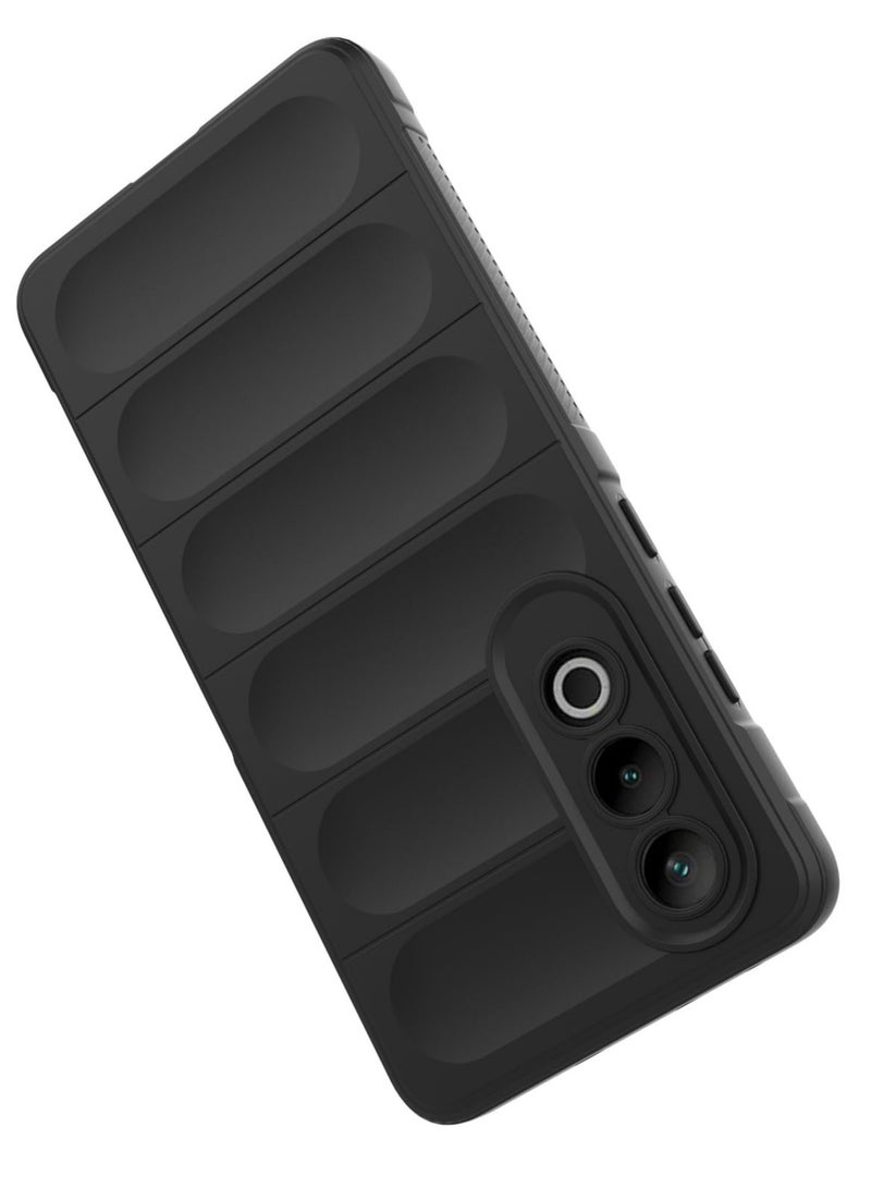 OnePlus Nord CE4 5G Case Cover, Heavy Duty 3D Striped Pattern Sensory Soft Silicone Full Portection Shockproof Phone Case Black - Image 4