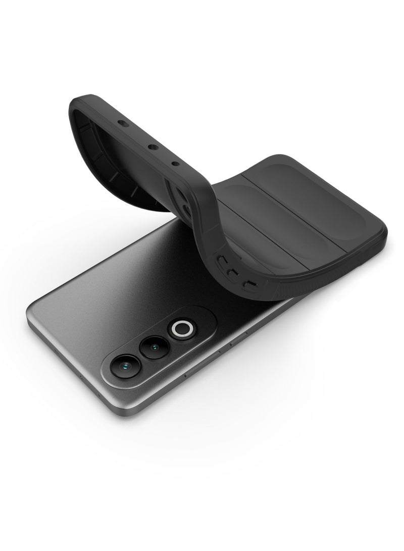 OnePlus Nord CE4 5G Case Cover, Heavy Duty 3D Striped Pattern Sensory Soft Silicone Full Portection Shockproof Phone Case Black - Image 5