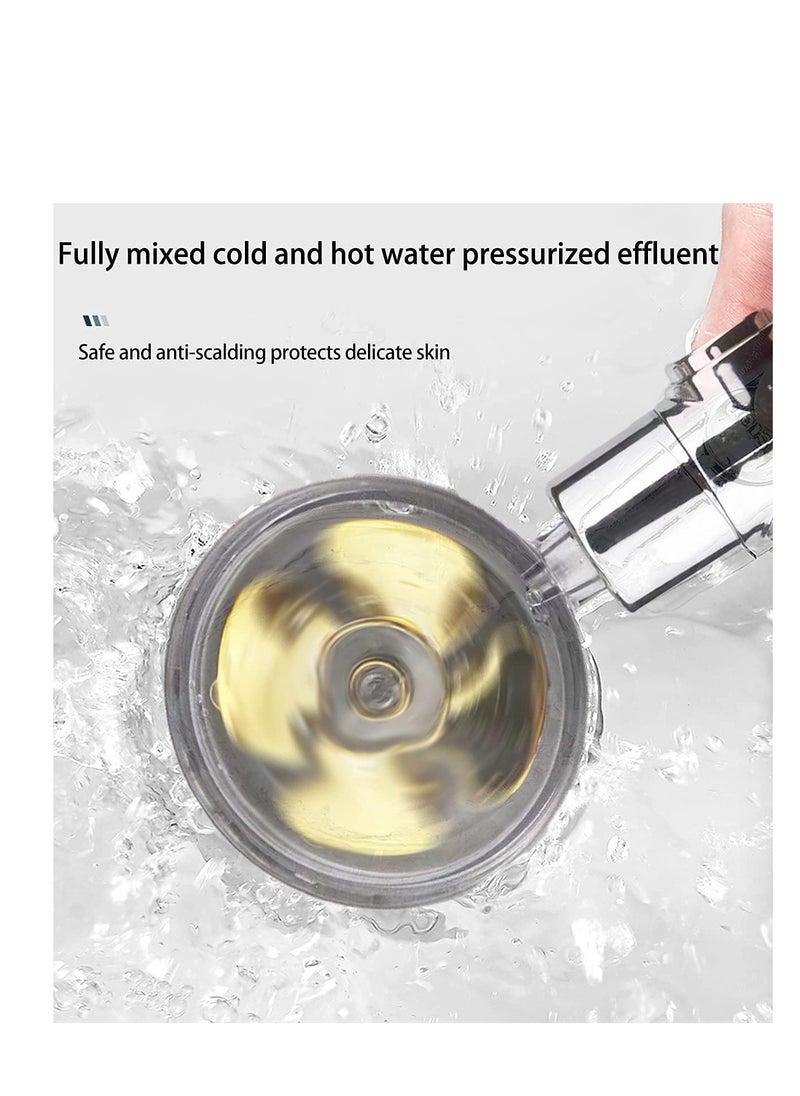 Excefore - High Pressure Water Saving Shower，High-pressure shower head with filter and pause switch， Easy Install Handheld Turbocharged Shower Head 360 Degrees Rotating Blue - Image 1