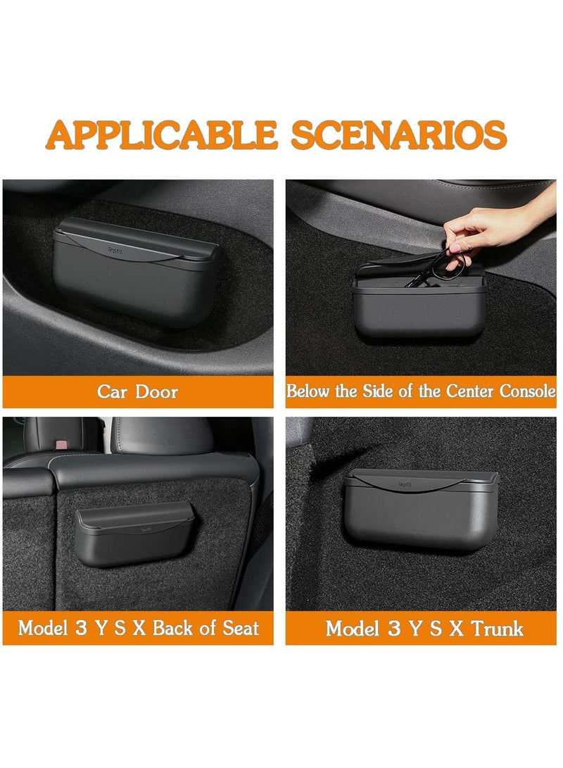 Y&D SYOSI for Tesla Model 3 Y Car Glasses Storage Box Interior Accessories Box, Center Console Silicone with Sunglasses Key Card Holder S X - Image 2