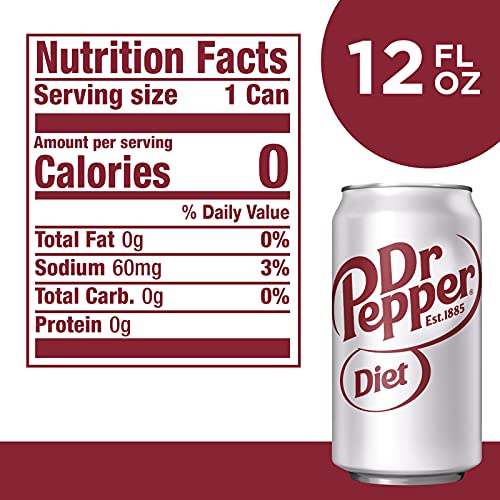 Dr Pepper Diet Dr Pepper Soda, 12 fl oz cans, 12 pack - Image 5