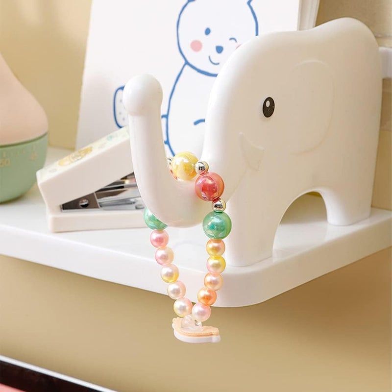 VEHTRI Multifunctional Elephant Shaped Storage Shelf, No Punching Wall Mounted Mini Storage Rack, Creative Cute Elephant Shelf Organizer for Kitchen Bathroom Bedroom Study (Pack of 2) - Image 3
