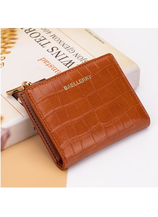 baellerry Women's Short Purse Korean Multi-functional Stone Pattern Purse Zipper Women's Bag  - Image 2