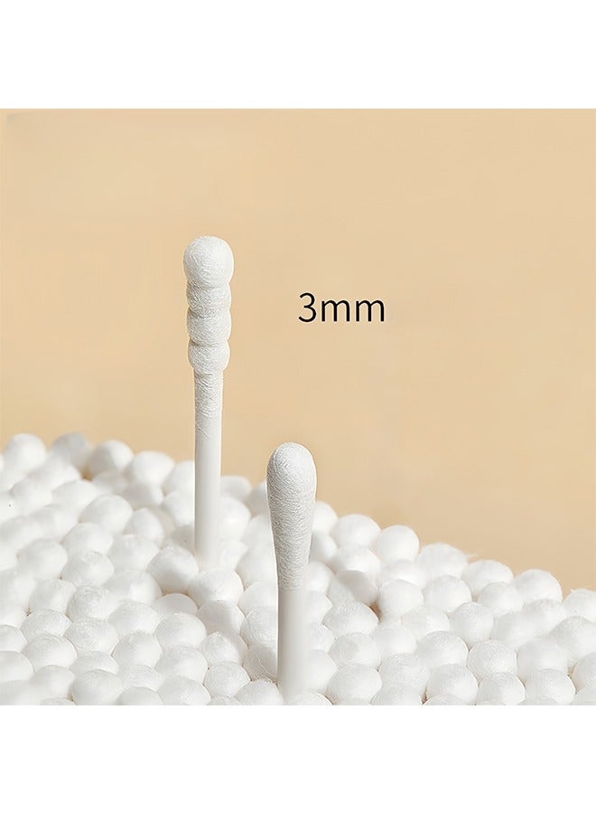 400Pcs Baby Cotton Swabs Paper Double-End Cotton Buds Safety Swabs for Ear Nose Cleaning Makeup Removal  - Image 2