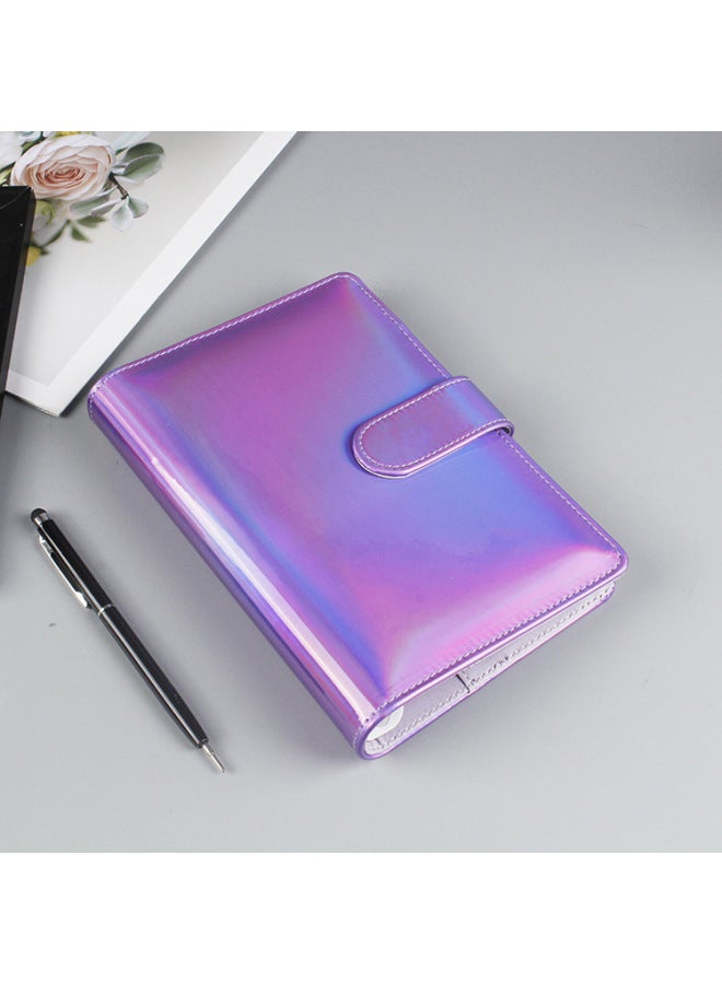 Dimension Stationery Korea Girl's Heart Macaron Loose-leaf Notebook Pu Hand Account Book Notebook Hand Account Book Travel Book - Image 1
