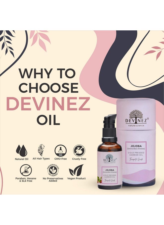 Devinez Jojoba Oil, 100% Pure Virgin Cold Pressed, Unrefined, Exceptional Moistruizer For Skin, Hair, Scalp, Nails Perfect For Sensitive & Dry Skin, 15Ml  - Image 2