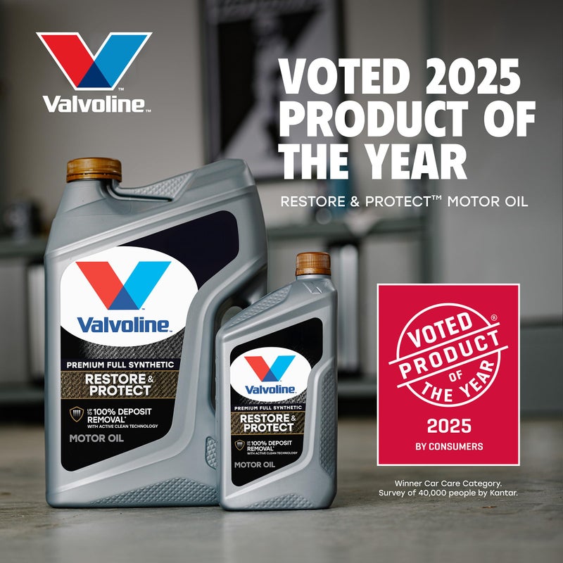 Valvoline زيت محرك فالفولين ريسطور آند بروتكت كامل الاصطناعي 5W-30 1 كوارت - Image 4