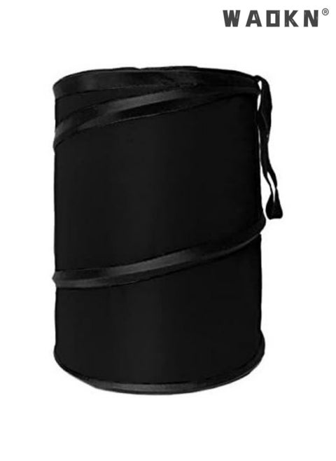 Automotive Waterproof Portable Collapsible Large Trash Can Garbage Container Foldable Hanging Car Garbage Bin Portable Large Garbage Bin Storage Bag Pop Up Car Trash Can Fits Most Cars Black