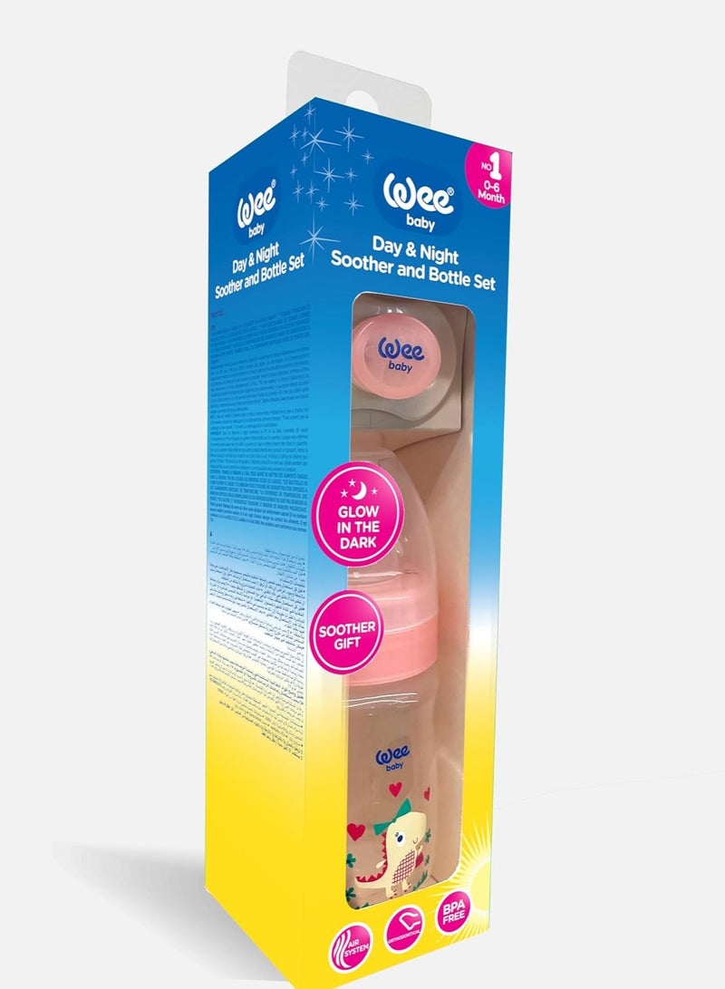 Wee Baby Day & Night Set (Baby Bottle 150 ml & Baby Pacfier) - Image 1