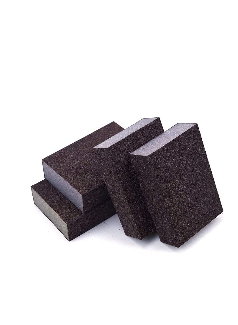 SYOSI Medium (180 Grit) Manual Sanding Sponge, Sanding Sponge Sheet Kitchen Knives Scissors Rust Removal Polishing Grinding Abrasive Sponge Block 4-Inch, 4-Pack - Image 1