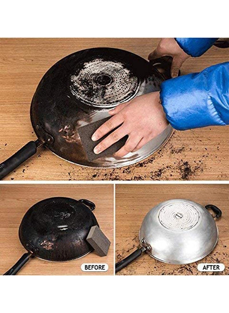 SYOSI Medium (180 Grit) Manual Sanding Sponge, Sanding Sponge Sheet Kitchen Knives Scissors Rust Removal Polishing Grinding Abrasive Sponge Block 4-Inch, 4-Pack - Image 3