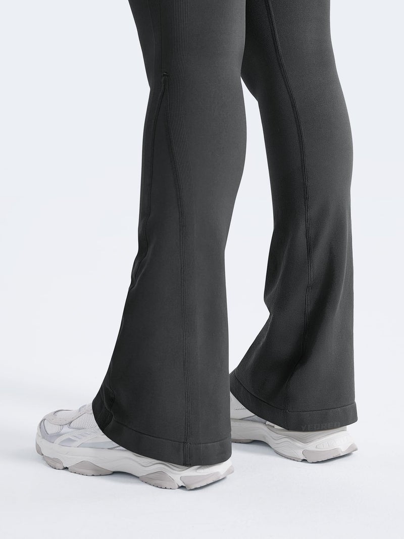 YEOREO Mini Flare Leggings Womens Workout Butt Lifting Legging Hidden Scrunch Seamless 30" Impact Lilliean Yoga Pants Asphalt Ash L - Image 5