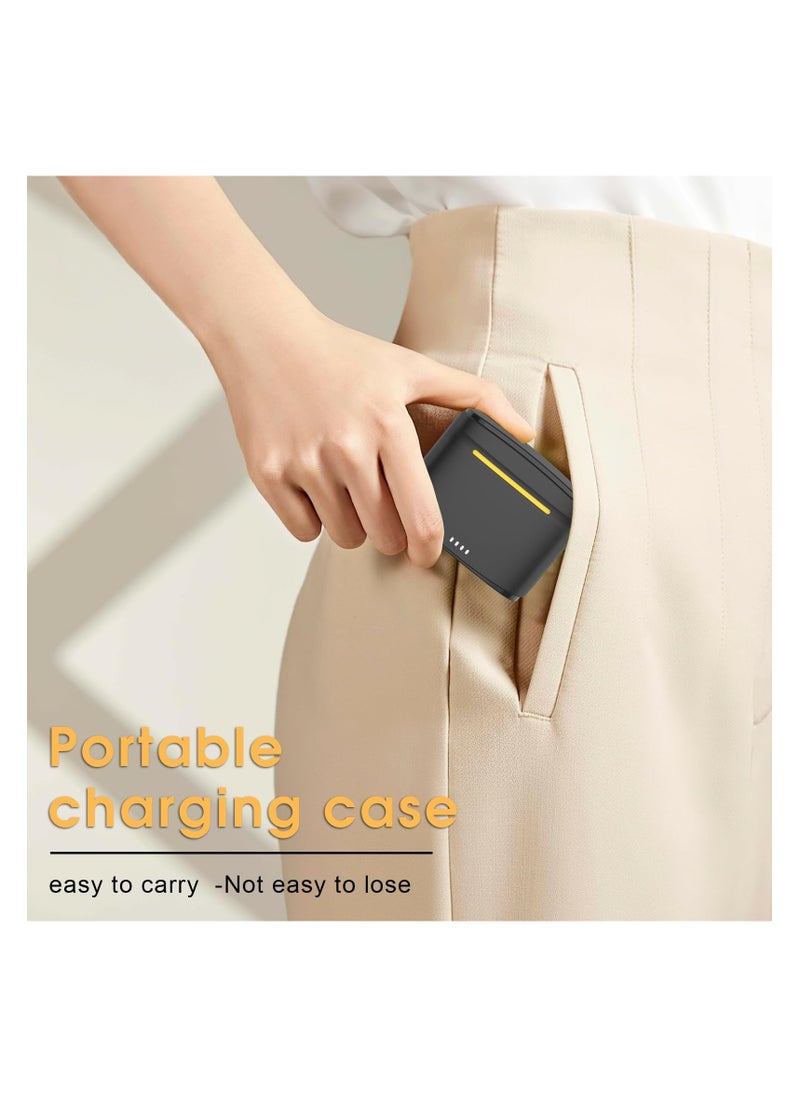 Captaintech Professional Wireless Lavalier Lapel Microphone, for iPhone - Bluetooth Mini Mic for Video Recording with Portable Charging Case - Small Clip on Phone Microphones for Podcast Vlogging tiktok  - Image 2
