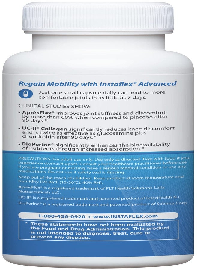 Instaflex Advanced Joint Support Supplement - Turmeric, Resveratrol, Boswellia Serrata Extract, BioPerine, UC-II Collagen- 30 Count - Image 3