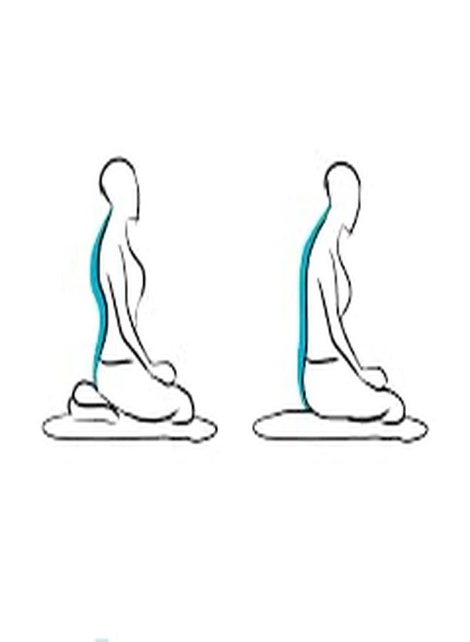 The Yogis Zafu Cushion for Yoga Posture & Meditation With Removable Outer Cotton Cover Round Pillow Aqua Blue - Image 3