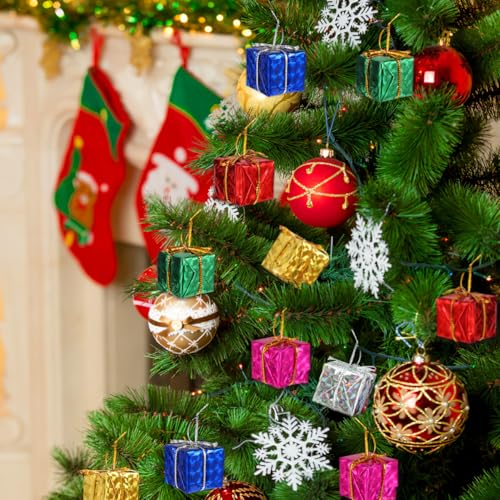 Tinksky 24pcs Christmas Tree Small Gift Boxes Hanging Decorations Ornaments Party Favors (Random Color) - Image 2