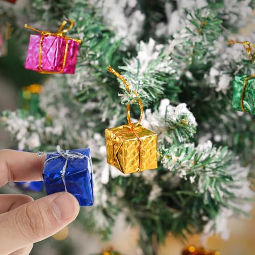 Tinksky 24pcs Christmas Tree Small Gift Boxes Hanging Decorations Ornaments Party Favors (Random Color) - Image 3