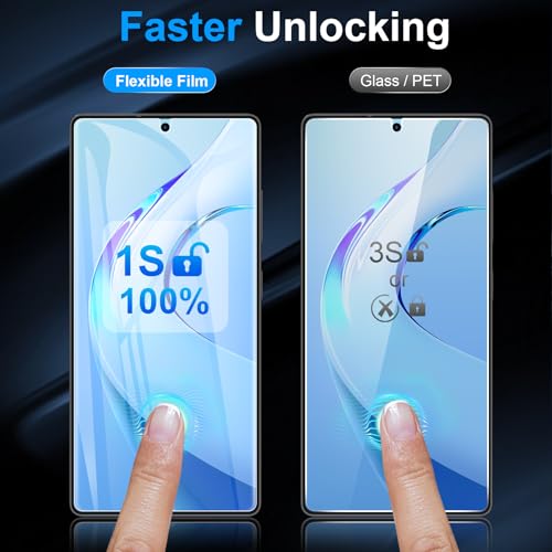 LYWHL 3 Pack for Samsung Galaxy S25 Ultra Screen Protector [Like Original Fingerprint Unlock], Real Invisible Self-Healing Protective Film [Not Glass], HD Clear, Case Friendly, Scratch-Resistant - Image 2