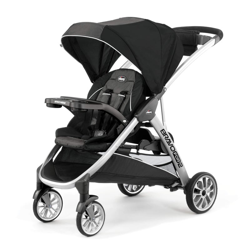 Chicco Chicco BravoFor2 StandingSitting Double Stroller Iron BlackGrey