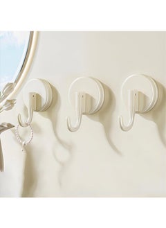 Y&D Suction Cup Hooks 3Pcs Shower Hooks Behind The Door Kitchen Balcony Toilet Hooks Shower Wreath Door Hanger Shower Hooks for Inside Shower Office Hooks No Need to Punch Holes  - Image 1