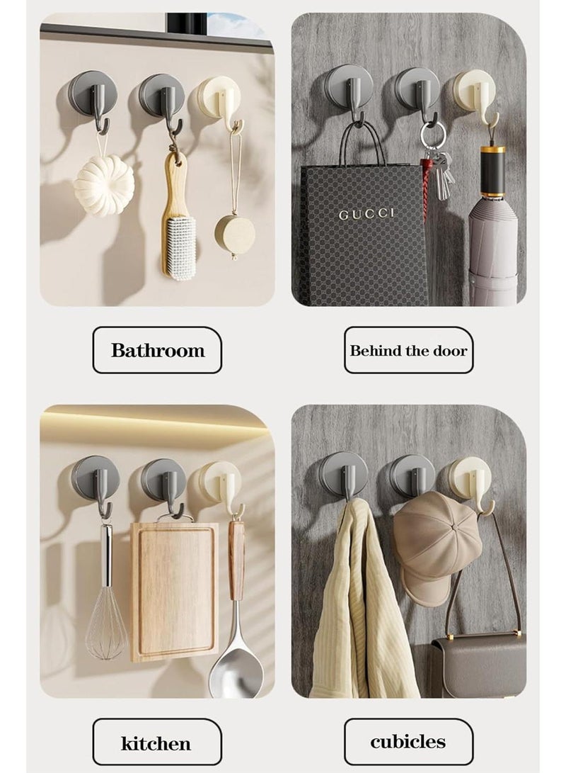 Y&D Suction Cup Hooks 3Pcs Shower Hooks Behind The Door Kitchen Balcony Toilet Hooks Shower Wreath Door Hanger Shower Hooks for Inside Shower Office Hooks No Need to Punch Holes  - Image 5