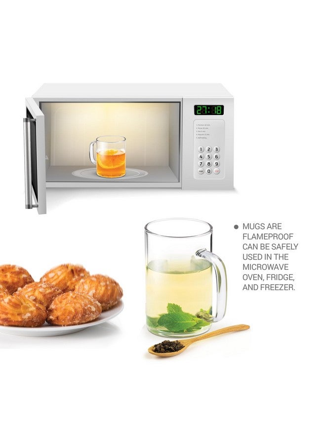 TREO تريو بواسطة ميلتون مجموعة أكواب شاي زجاجية بوروسيليكات فيستا عدد 6، سعة 220 مل لكل منها، شفافة | أكواب شاي زجاجية | كوب قهوة | حليب | شوكولاتة ساخنة | لاتيه | كابتشينو | موكا | إسبريسو - Image 5