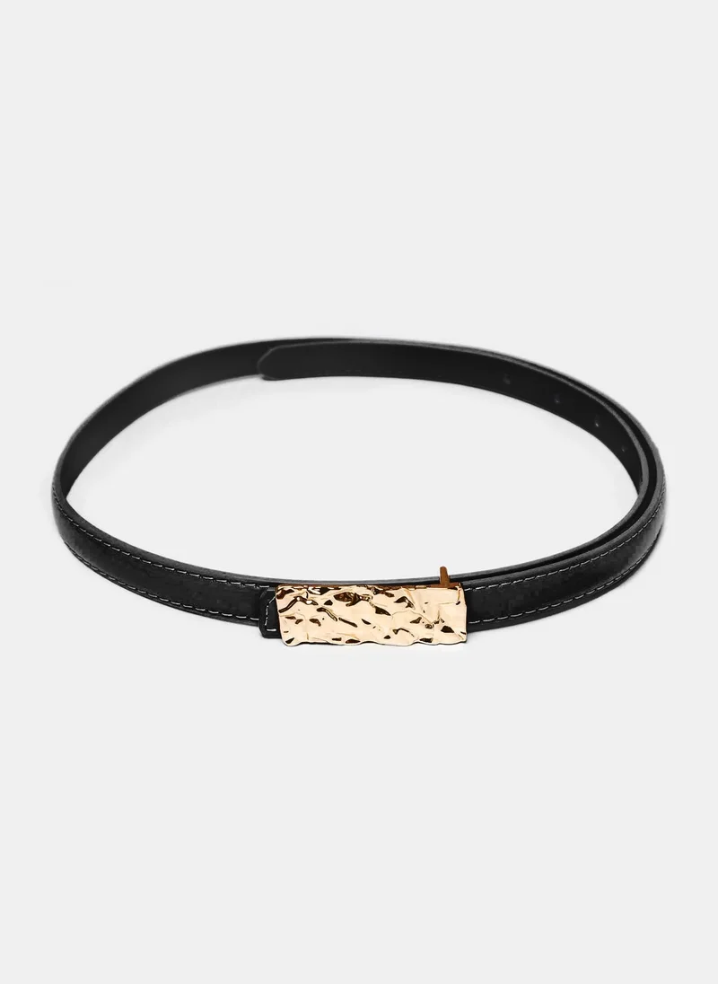 Lichi  Belt with textured buckle for Women | Best Price UAE