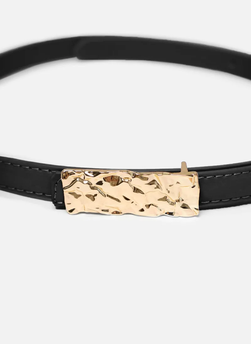 Lichi  Belt with textured buckle for Women | Best Price UAE