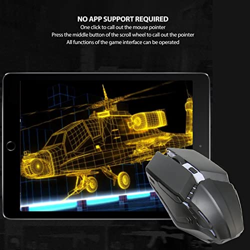 Bewinner مجموعة لوحة مفاتيح وفأرة للألعاب نصف اليد، حزمة ألعاب موبايل 4 في 1، وحدة تحكم لعبة موبايل، لوحة مفاتيح للألعاب بيد واحدة، محول فأرة، حامل هاتف قابل للتعديل - Image 2