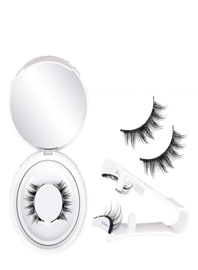 TARINI Magnetic Eyelashes Kit, Reusable Magnetic Lashes with Applicator, Natural Wispy Cluster Lashes, No Glue Clear Band False Eyelashes for Women Daily Makeup - Image 1